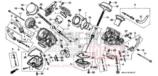 CARBURETOR (COMPONENT PARTS) XRV750S de 1995